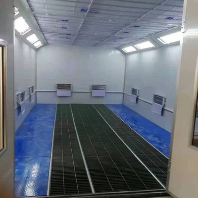 Professional Downdraft Automotive Spray Paint Booth With Heated Baking & Waterborne Drying System For Car