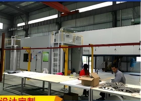 Automated Electrostatic Powder Coating Production Line Turnkey Conveyorized System with Cyclone Recovery for High-Volume Metal Finishing