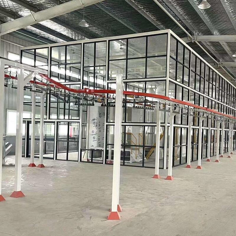 Overhead Conveyor Coating Line designed to eliminate manual handling maximize throughput and ensure consistent powder coating