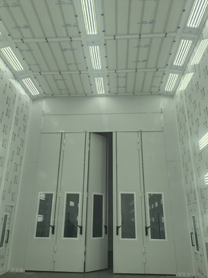 폴드 스타일 자동차 스프레이 부스 30kW 전기 히터 PLC 터치 스크린 제어